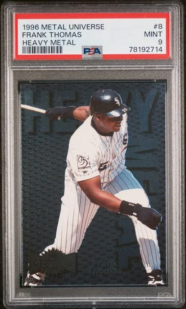 1996 SkyBox Metal Universe Frank Thomas Heavy Metal #8 card image