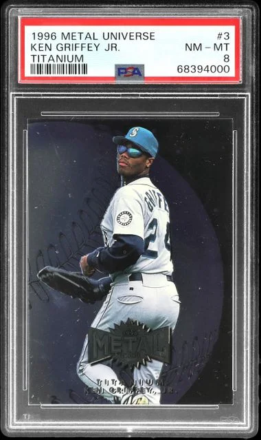 1996 SkyBox Metal Universe Ken Griffey Jr. Titanium #3 card image