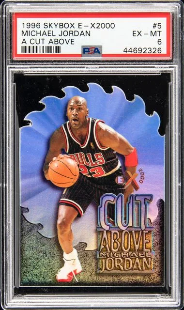 1996 SkyBox Michael Jordan E-X2000 A Cut Above #5 card image
