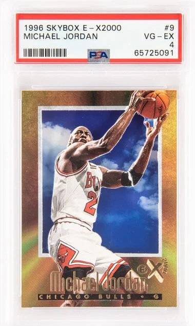 1996 SkyBox Michael Jordan E-X2000 #9 card image