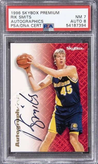 1996 SkyBox Premium Autographics D.G. Only Rik Smits #no-number card image