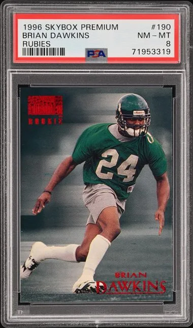 1996 SkyBox Premium Brian Dawkins Rubies #190 card image