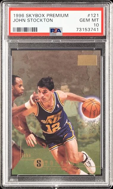 1996 SkyBox Premium John Stockton #121 card image