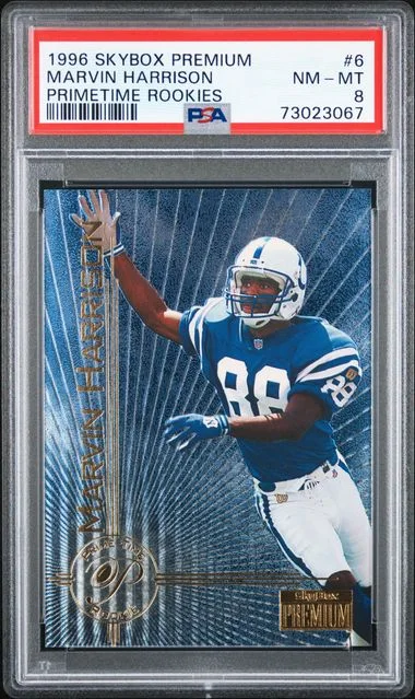 1996 SkyBox Premium Marvin Harrison Primetime Rookies #6 card image