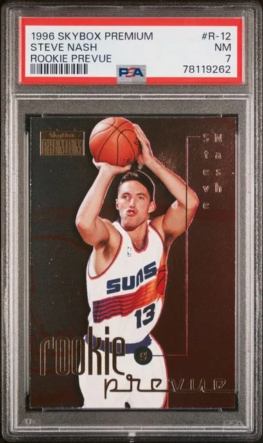 1996 SkyBox Premium Steve Nash Prevue #R-12 card image
