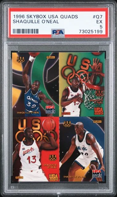 1996 SkyBox Shaquille O'Neal USA Basketball Quads #Q7 card image