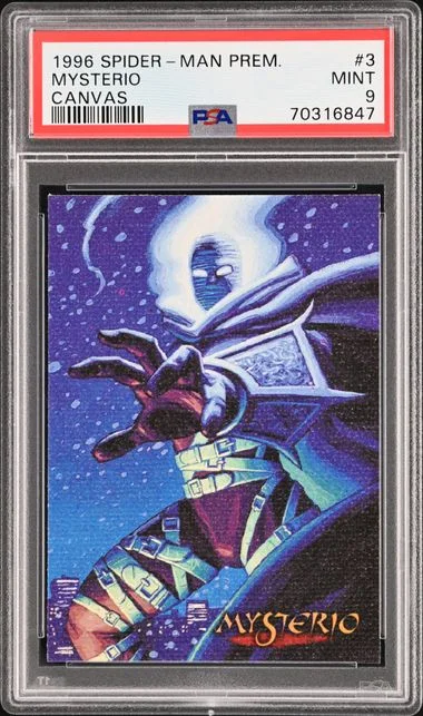 1996 Spider-Man Premium Canvas Mysterio #3 card image