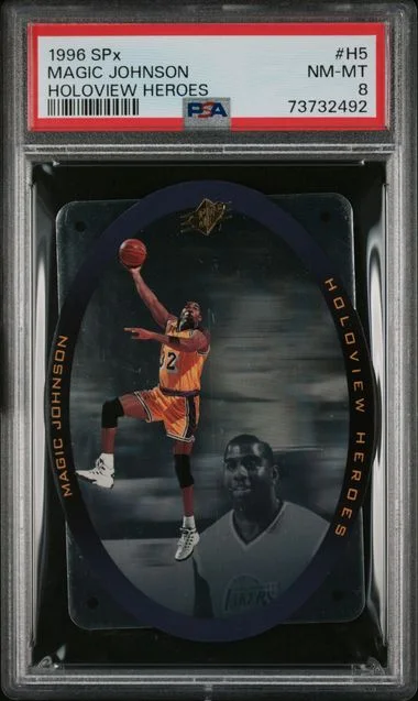 1996 SPx Magic Johnson Holoview Heroes #H5 card image