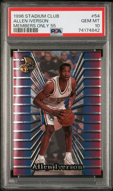1996 Stadium Club Allen Iverson Members Only 55 #54 card image