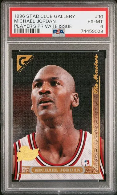 1996 Stadium Club Michael Jordan Gallery Player's Private Issue #10 card image