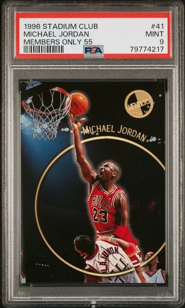 1996 Stadium Club Michael Jordan Members Only 55 #41 card image