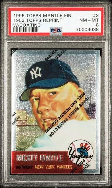 1996 Topps 1953 Topps Reprint Mantle Finest W/Coating #3 card image