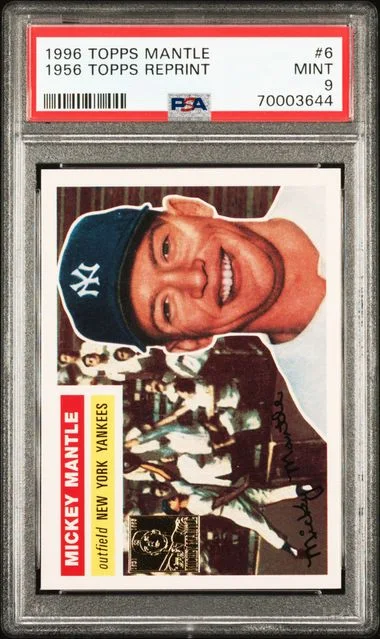 1996 Topps 1956 Topps Reprint Mantle Reprint #6 card image