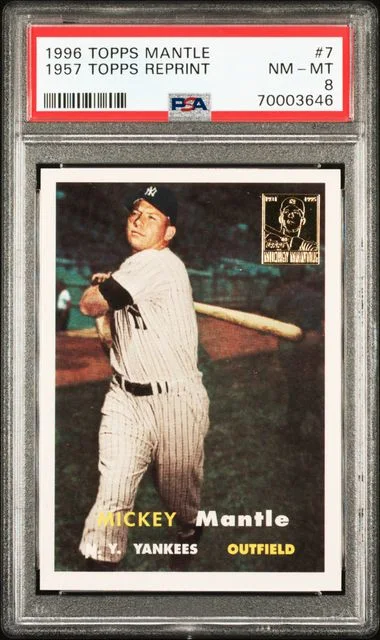 1996 Topps 1957 Topps Reprint Mantle Reprint #7 card image