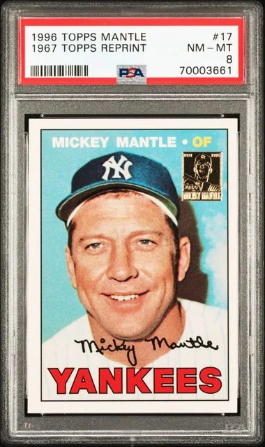 1996 Topps 1967 Topps Reprint Mantle Reprint #17 card image