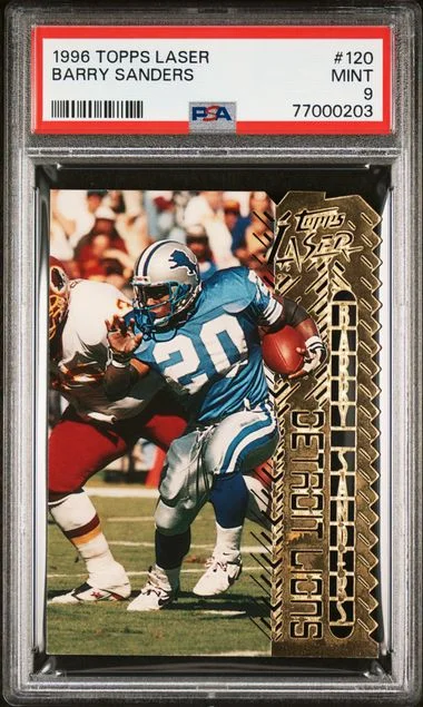 1996 Topps Barry Sanders Laser #120 card image