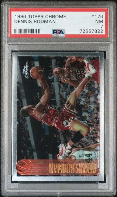 1996 Topps Chrome Dennis Rodman #176 card image