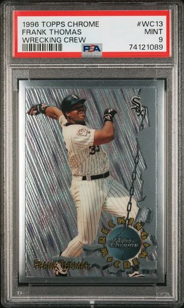1996 Topps Chrome Frank Thomas Wrecking Crew #WC13 card image