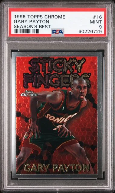 1996 Topps Chrome Gary Payton Season's Best #16 card image