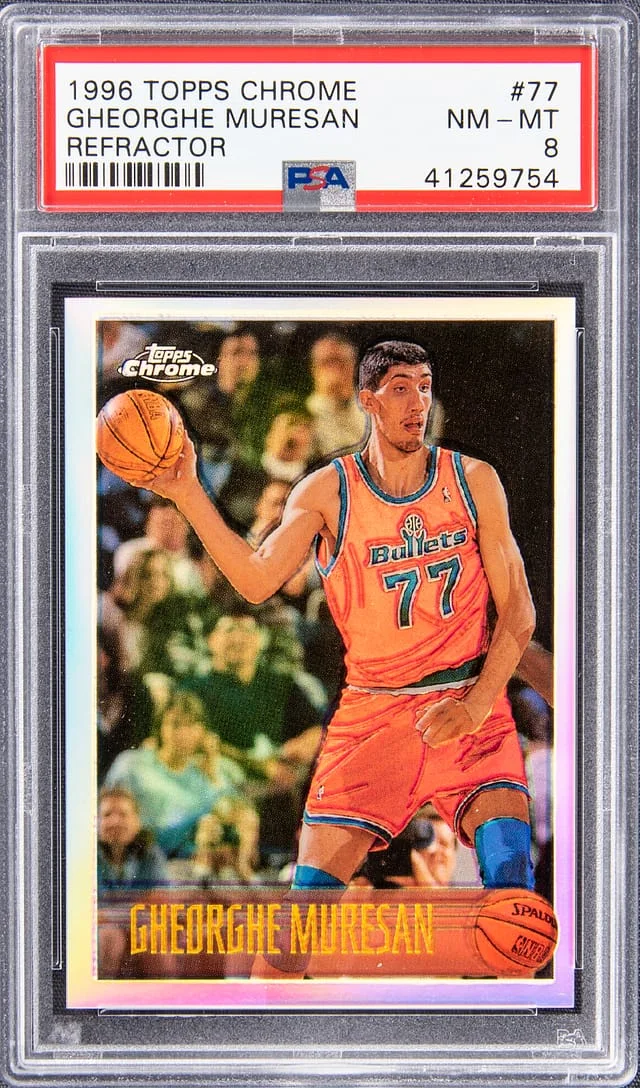 1996 Topps Chrome Gheorghe Muresan Refractor #77 card image