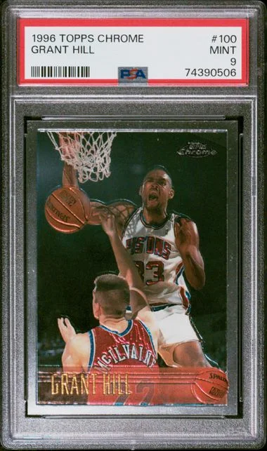 1996 Topps Chrome Grant Hill #100 card image