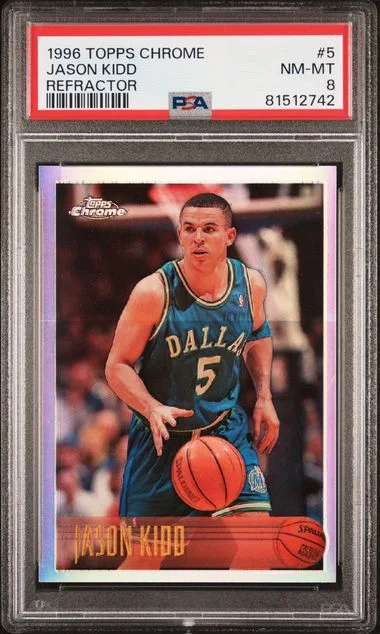 1996 Topps Chrome Jason Kidd Refractor #5 card image