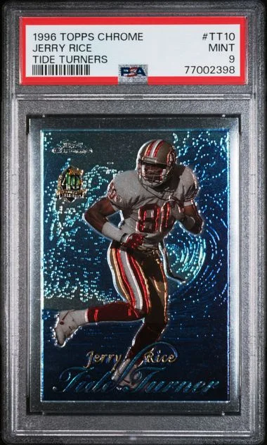 1996 Topps Chrome Jerry Rice Tide Turners #TT10 card image