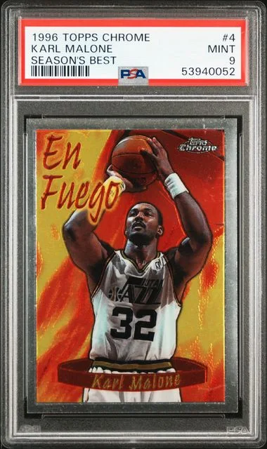 1996 Topps Chrome Karl Malone Season's Best #4 card image