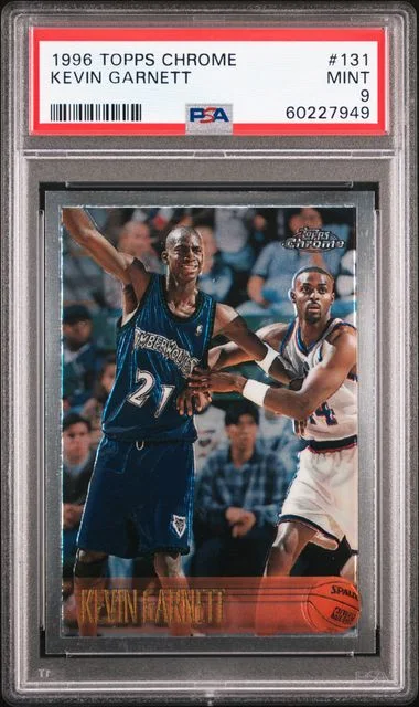 1996 Topps Chrome Kevin Garnett #131 card image