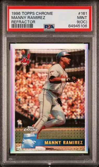 1996 Topps Chrome Manny Ramirez Refractor #161 card image