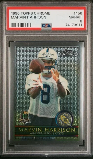 1996 Topps Chrome Marvin Harrison #156 card image