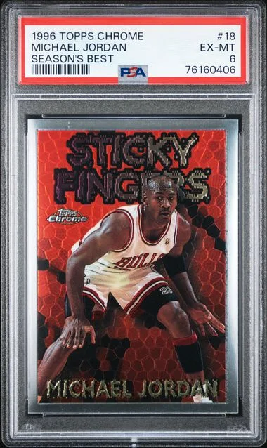 1996 Topps Chrome Michael Jordan Season's Best #18 card image