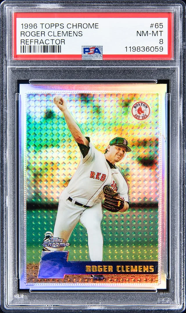 1996 Topps Chrome Roger Clemens Refractor #65 card image