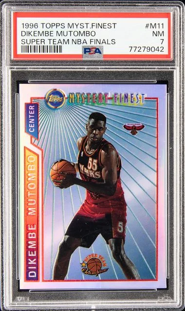 1996 Topps Dikembe Mutombo Mystery Finest Super Team NBA Finals #M11 card image