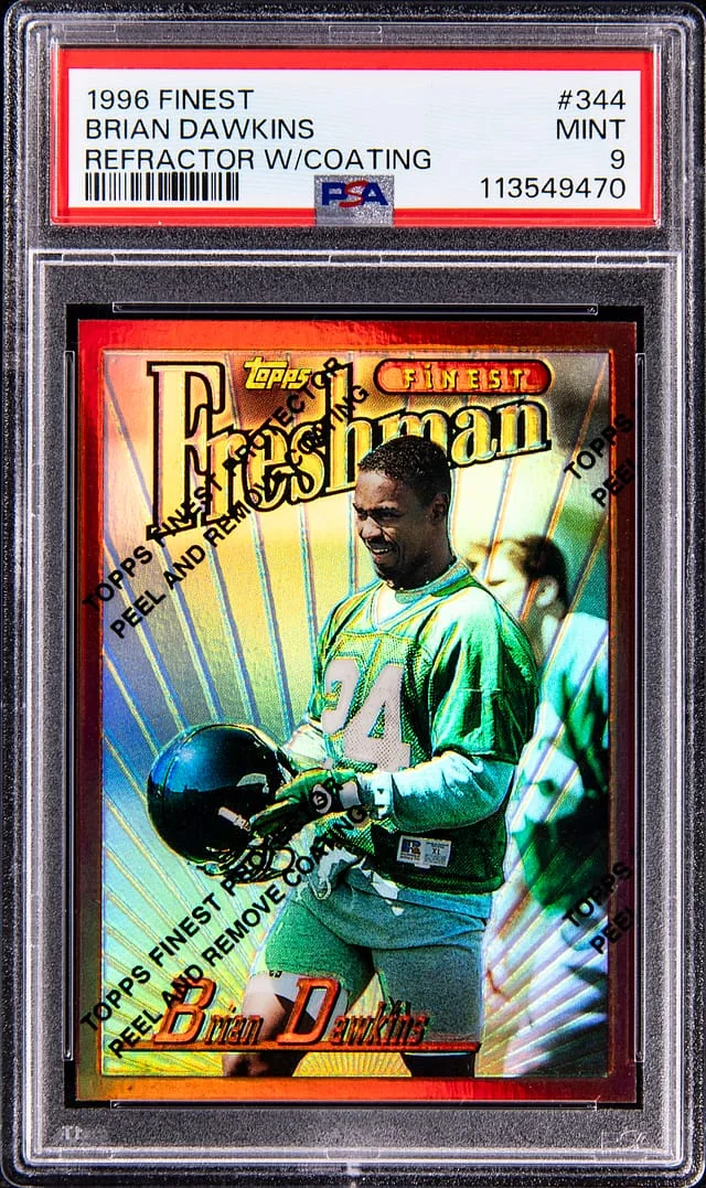 1996 Topps Finest Brian Dawkins Refractor #344 card image