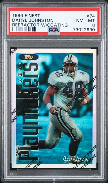 1996 Topps Finest Daryl Johnston Refractor W/Coating #74 card image