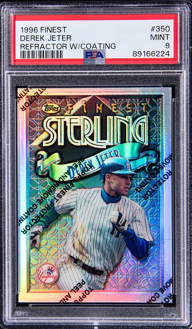 1996 Topps Finest Derek Jeter Refractor W/Coating #350 card image
