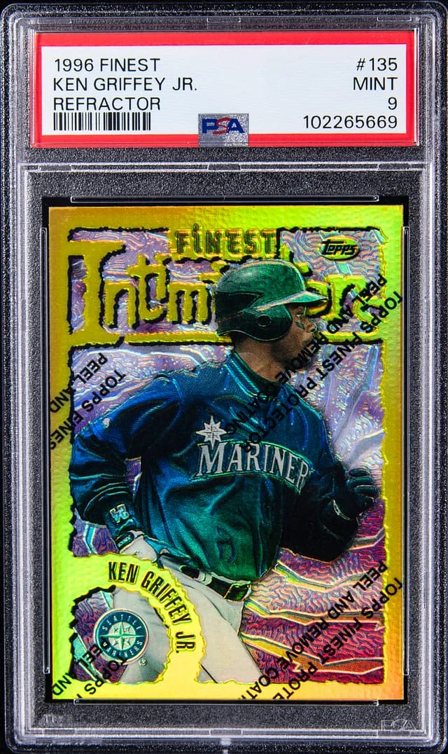 1996 Topps Finest Ken Griffey Jr Refractor #136 card image