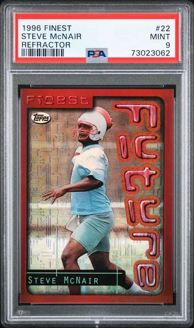 1996 Topps Finest Steve McNair Refractor #22 card image