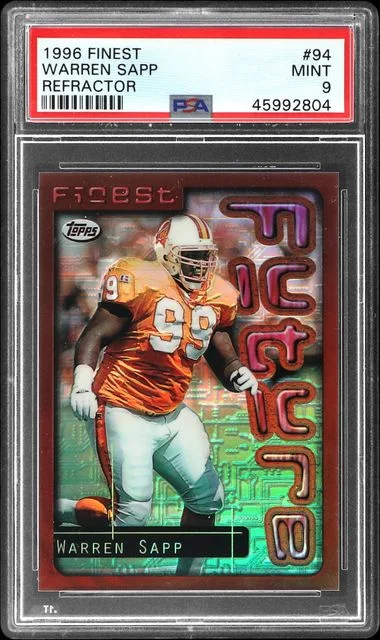 1996 Topps Finest Warren Sapp Refractor #94 card image