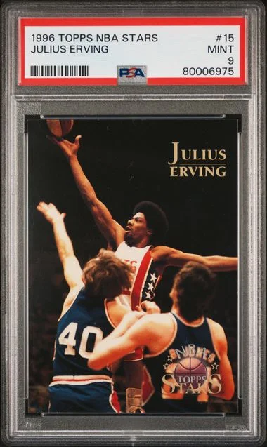 1996 Topps Julius Erving NBA Stars #15 card image