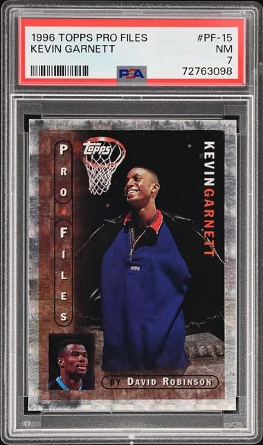 1996 Topps Kevin Garnett Pro Files #PF-15 card image