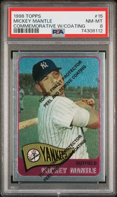 1996 Topps Mickey Mantle Commemorative, With Coating #15 card image