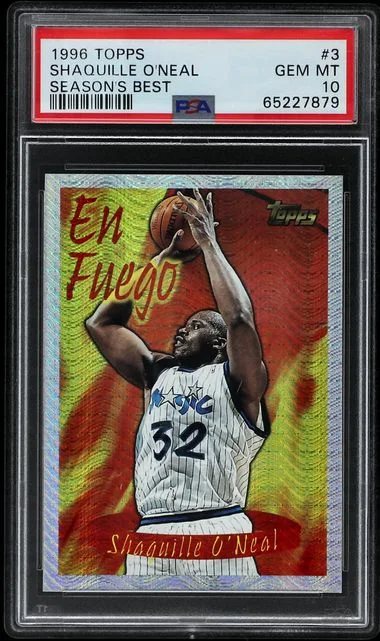 1996 Topps Shaquille O'Neal Season's Best #3 card image