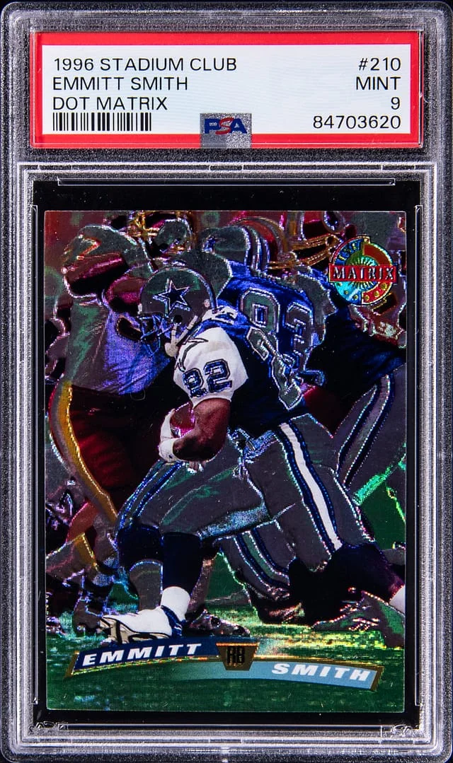 1996 Topps Stadium Club Emmitt Smith Dot Matrix #210 card image
