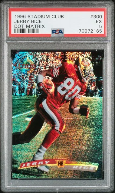 1996 Topps Stadium Club Jerry Rice Dot Matrix #300 card image