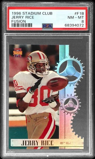 1996 Topps Stadium Club Jerry Rice Fusion #F1B card image