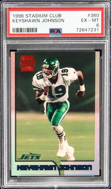 1996 Topps Stadium Club Keyshawn Johnson #360 card image