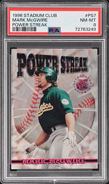 1996 Topps Stadium Club Mark Mcgwire Power Streak #PS7 card image