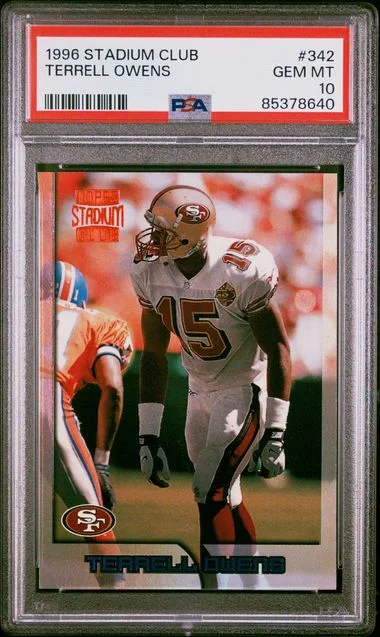 1996 Topps Stadium Club Terrell Owens #342 card image